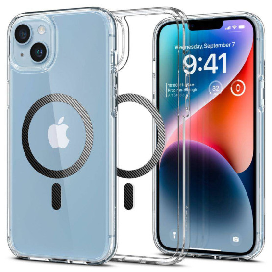 Гръб Spigen Ultra Hybrid Mag за iPhone 14 - Карбон