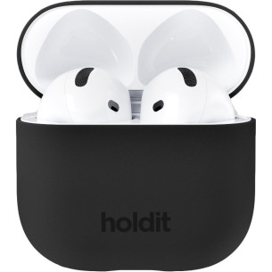 Kaлъф Holdit за AirPods 4, Silicone Case, Черен