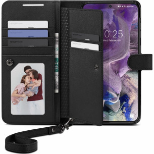 Калъф Spigen Wallet S Plus за Samsung Galaxy S23 Plus - Черен