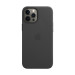 Оригинален гръб Apple Leather Magsafe Cover for iPhone 12 Pro Max - Черен, MHKM3ZE/A