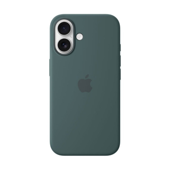 Оригинален гръб Apple Silicone Magsafe Cover for iPhone 16 - Lake Green, MYY83ZM/A
