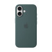 Оригинален гръб Apple Silicone Magsafe Cover for iPhone 16 - Lake Green, MYY83ZM/A