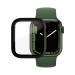 Стъклен протектор за часовник със силиконова рамка PanzerGlass за Apple watch Series 7, 41mm, AntiBacteria - Черна рамка