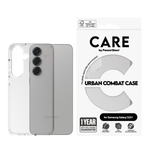 Гръб Care by PanzerGlass за Samsung Galaxy S25 Plus, Flagship Case, Urban Combat, Прозрачен