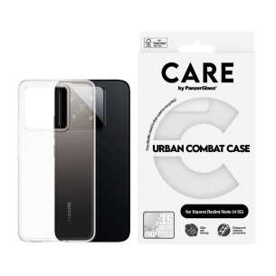 Гръб Care by PanzerGlass за Xiaomi Redmi Note 14 5G, Flagship, Urban Combat, Прозрачен