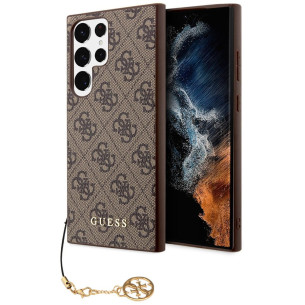Гръб Guess 4G Charms Case за Samsung Galaxy S24 Ultra - Кафяв