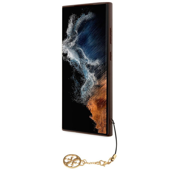 Гръб Guess 4G Charms Case за Samsung Galaxy S24 Ultra - Кафяв