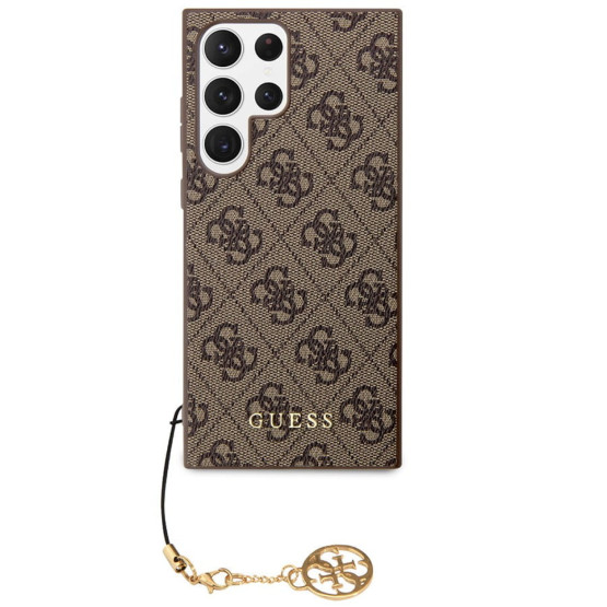 Гръб Guess 4G Charms Case за Samsung Galaxy S24 Ultra - Кафяв