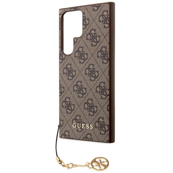 Гръб Guess 4G Charms Case за Samsung Galaxy S24 Ultra - Кафяв