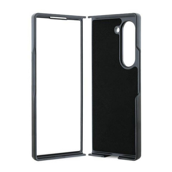 Гръб Guess PC/TPU Glitter Flakes Metal Logo Case за Samsung Galaxy Z Fold 6 - Черен