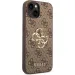 Гръб Guess PU 4G Metal Logo Case за iPhone 14 Plus - Кафяв