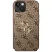 Гръб Guess PU 4G Metal Logo Case за iPhone 14 Plus - Кафяв