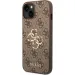 Гръб Guess PU 4G Metal Logo Case за iPhone 14 Plus - Кафяв