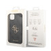 Гръб Guess PU 4G Metal Logo Case за iPhone 15 - Сив