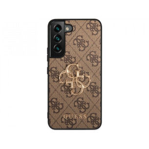 Гръб Guess PU 4G Metal Logo Case за Samsung Galaxy S23 - Кафяв