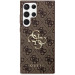 Гръб Guess PU 4G Metal Logo Case за Samsung Galaxy S24 Ultra - Кафяв