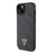 Гръб Guess PU 4G Strass Triangle Metal Logo Case + Crossbody Strap за iPhone 15 - Сив
