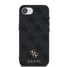 Гръб Guess за iPhone 16E, PU, 4G Small Metal Logo, MagSafe Case, Сив