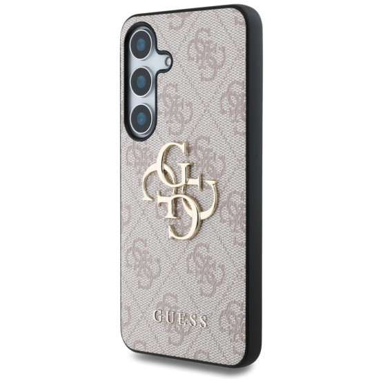 Гръб Guess за Samsung Galaxy S25 Plus ,PU, 4G Metal Logo Case, Розов