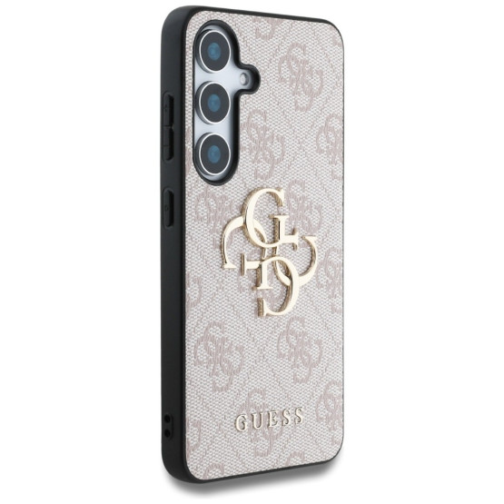 Гръб Guess за Samsung Galaxy S25 Plus ,PU, 4G Metal Logo Case, Розов