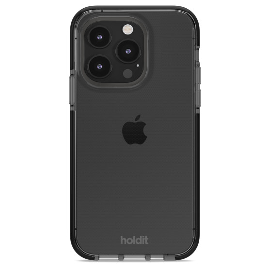 Гръб Holdit Seethru Case за iPhone 14 Pro - Черен