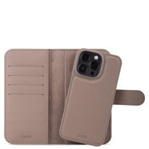 Гръб Калъф Holdit WalletCase MagnetPlus за iphone 15 Pro - Кафяв