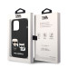 Гръб Karl Lagerfeld and Choupette Liquid Silicone Case за iPhone 14 Pro Max - Черен