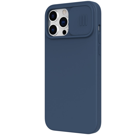 Гръб Nillkin Camshield Silky magnetic silicone case за iphone 13 Pro Max - Син
