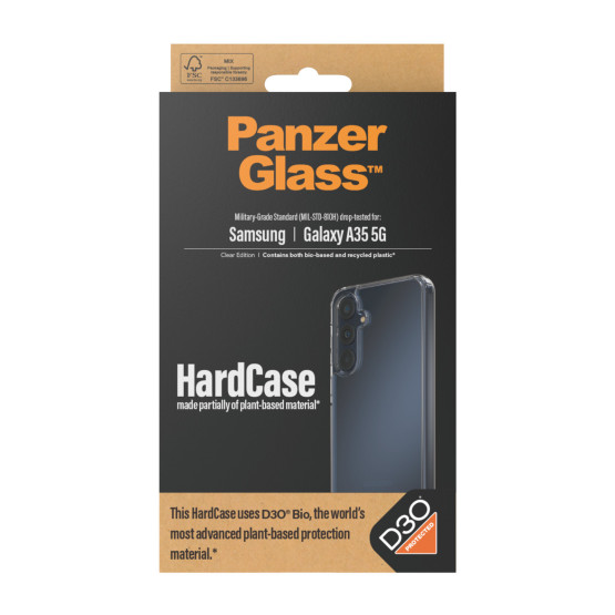 Гръб PanzerGlass за Samsung A35 5G, HardCase, D3O, Прозрачен