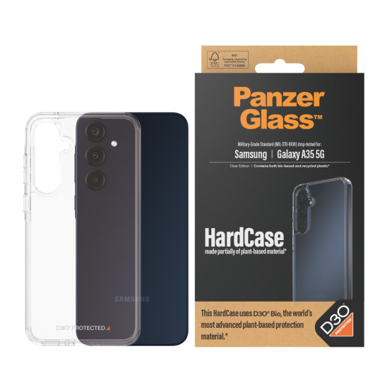 Гръб PanzerGlass за Samsung A35 5G, HardCase, D3O, Прозрачен