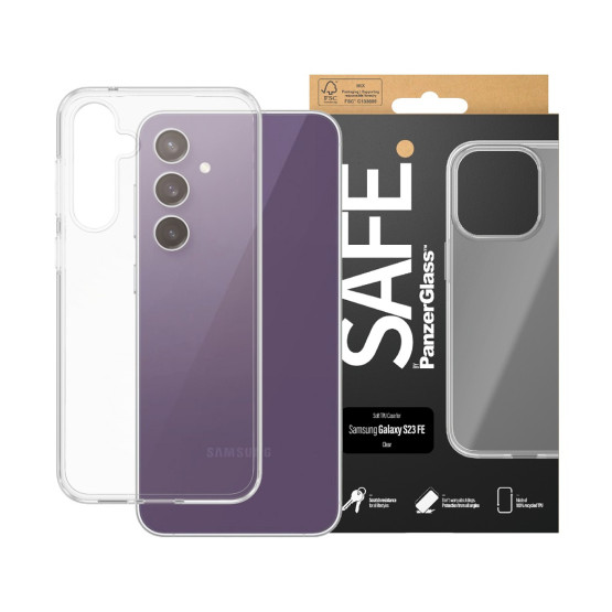 Гръб Safe за Samsung Galaxy S23 FE, TPU - Прозрачен