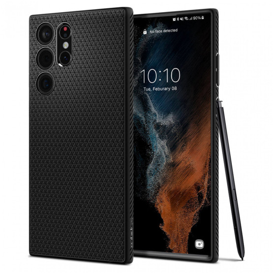 Гръб SPIGEN Liquid Air за Samsung Galaxy S22 Ultra - Черен