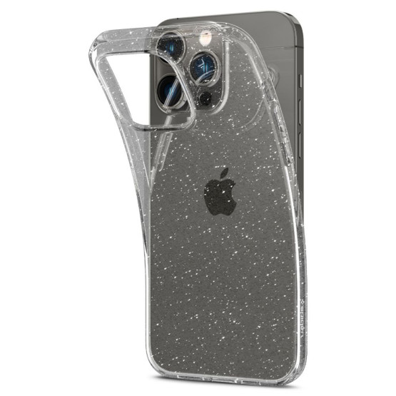 Гръб Spigen Liquid Crystal Glitter за iPhone 14 Pro Max - Прозрачен блестящ
