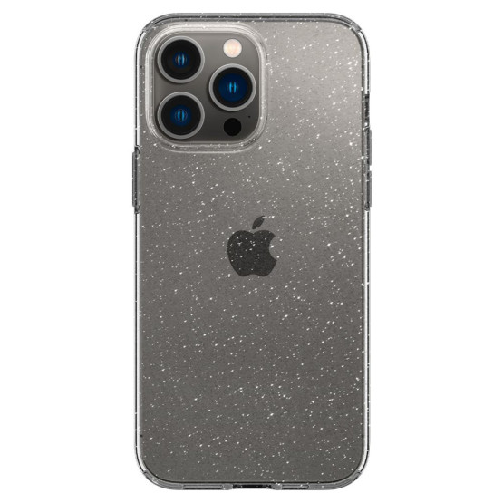 Гръб Spigen Liquid Crystal Glitter за iPhone 14 Pro Max - Прозрачен блестящ