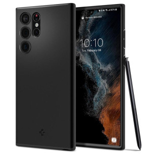 Гръб Spigen Thin Fit за Samsung S22 Ultra - Черен