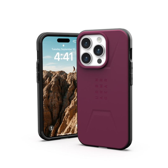 Гръб UAG Civilian MagSafe за iPhone 15 Pro - Бордо