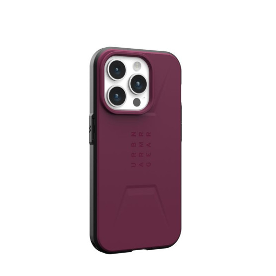 Гръб UAG Civilian MagSafe за iPhone 15 Pro - Бордо