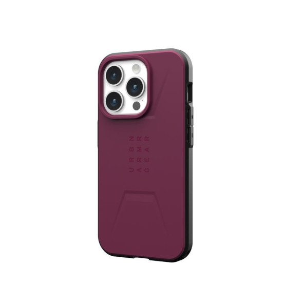 Гръб UAG Civilian MagSafe за iPhone 15 Pro - Бордо