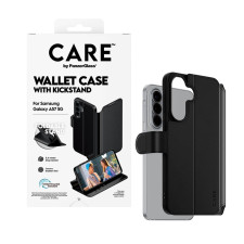 Калъф CARE by PanzerGlass за Samsung Galaxy A57 5G, Wallet Case w. Kickstand - Черен