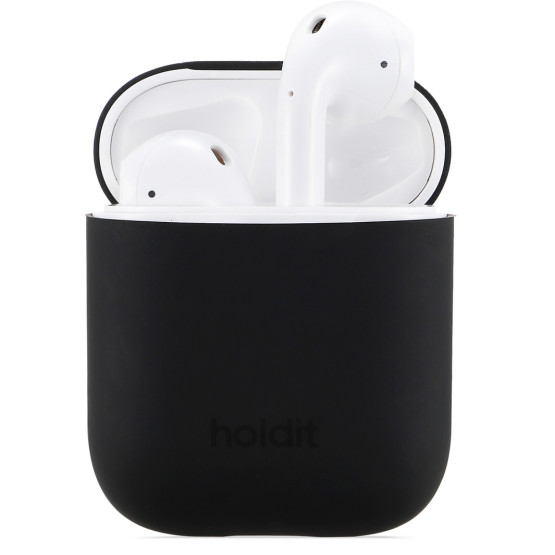Калъф Holdit Silicone Case за AirPods 1/2 - Черен