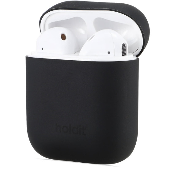 Калъф Holdit Silicone Case за AirPods 1/2 - Черен