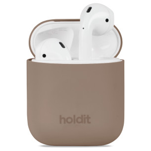 Kaлъф Holdit Silicone Case за AirPods 1/2 - Mocha Brown