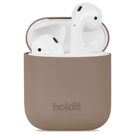 Kaлъф Holdit Silicone Case за AirPods 1/2 - Mocha Brown