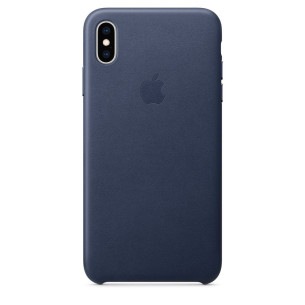 Оригинален гръб Apple Leather Cover за iPhone XS Max - Син, MRWU2ZM/A