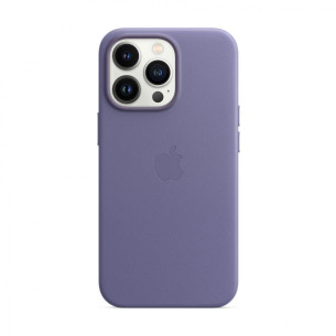 Оригинален гръб Apple Leather Magsafe Cover за iPhone 13 Pro Max - Лилав, MM1P3ZM/A