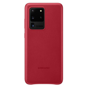 Оригинален гръб Samsung Leather Cover за Galaxy S20 Ultra - EF- Червен, VG988LRE