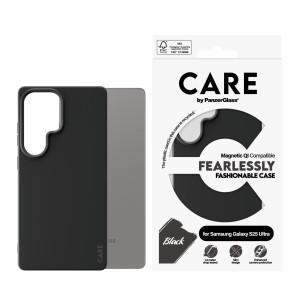 Гръб Care by PanzerGlass за Samsung Galaxy S25 Ultra, Fashionable Case, QI Compatible, Черен