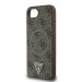 Гръб Guess за iPhone 16E, PU, 4G Strass, Triangle Metal Logo, Кафяв