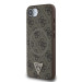Гръб Guess за iPhone 16E, PU, 4G Strass, Triangle Metal Logo, Кафяв