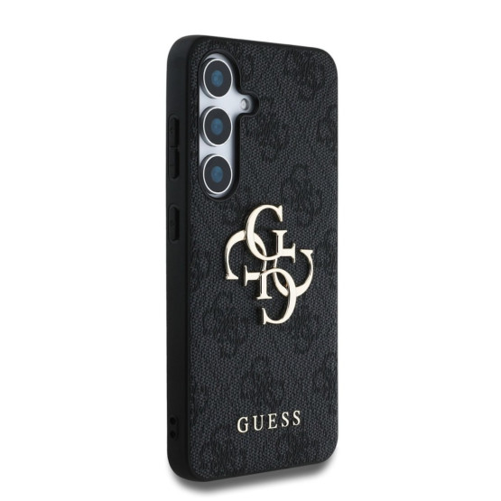 Гръб Guess за Samsung Galaxy S25 Plus ,PU, 4G Metal Logo Case, Черен